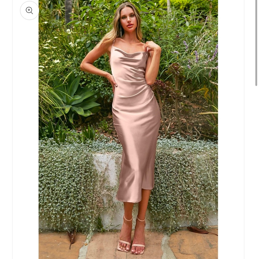 Cinderella Divine Satin Slip Midi Dress 
Size Small